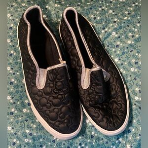 Disney Mickey‎ Mouse Black Quilted Sneakers